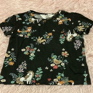 H&M girls size 3/4T printed Tshirt